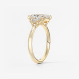 Radiant Three Stone Lab Grown Diamond Engagement Ring