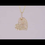 Round Cut Cubic Zirconia in 925 Sterling Silver Necklace 7