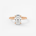 Oval Hidden Halo Lab Grown Diamond Engagement Ring