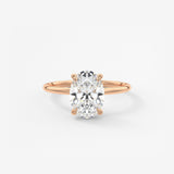 Oval Hidden Halo Lab Grown Diamond Engagement Ring