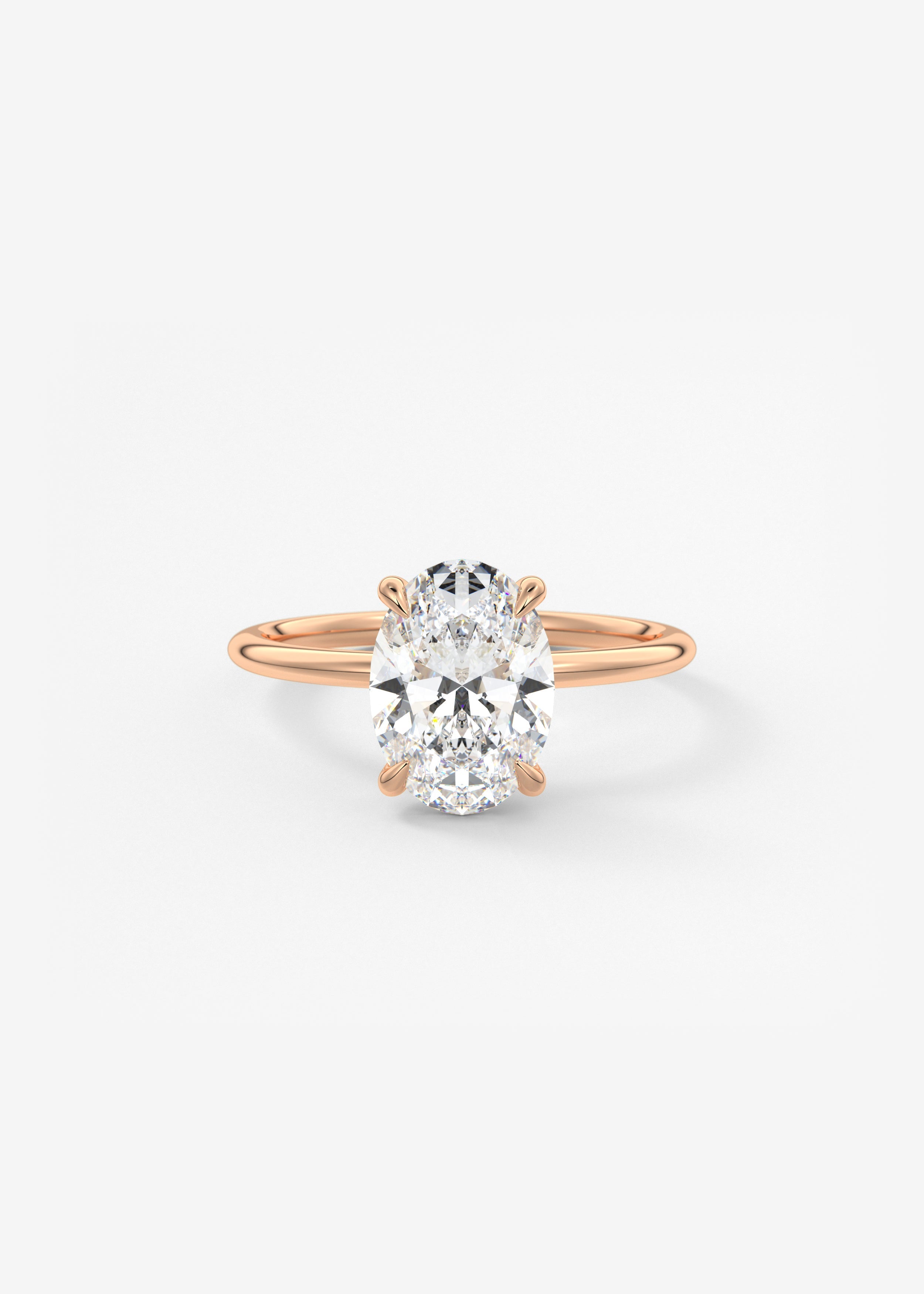 Oval Hidden Halo Lab Grown Diamond Engagement Ring