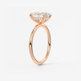 Oval Hidden Halo Lab Grown Diamond Engagement Ring