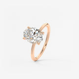 Oval Hidden Halo Lab Grown Diamond Engagement Ring
