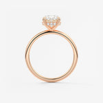 Oval Hidden Halo Lab Grown Diamond Engagement Ring