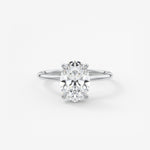 Oval Hidden Halo Lab Grown Diamond Engagement Ring