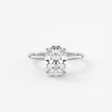 Oval Hidden Halo Lab Grown Diamond Engagement Ring
