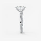 Oval Hidden Halo Lab Grown Diamond Engagement Ring