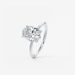 Oval Hidden Halo Lab Grown Diamond Engagement Ring