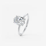 Oval Hidden Halo Lab Grown Diamond Engagement Ring
