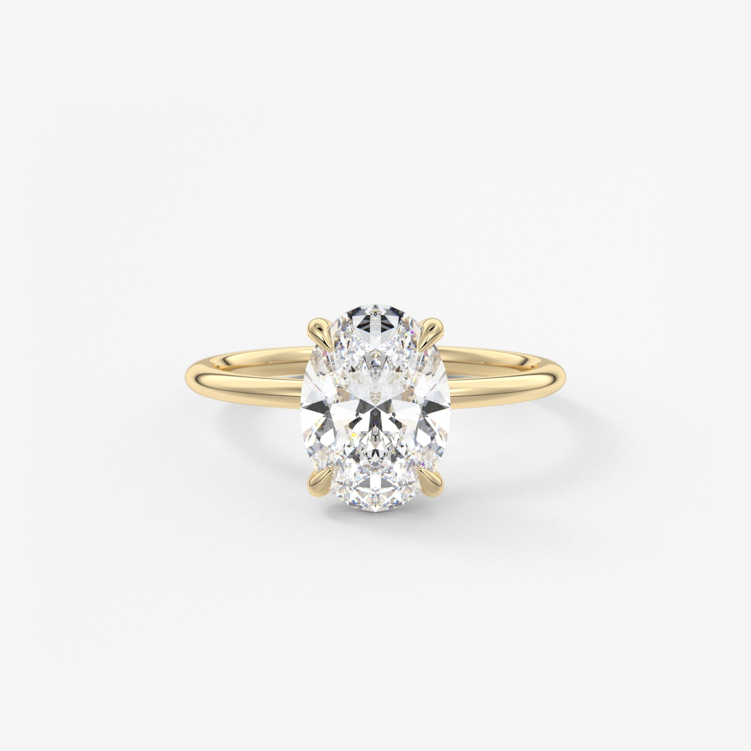 Oval Hidden Halo Lab Grown Diamond Engagement Ring