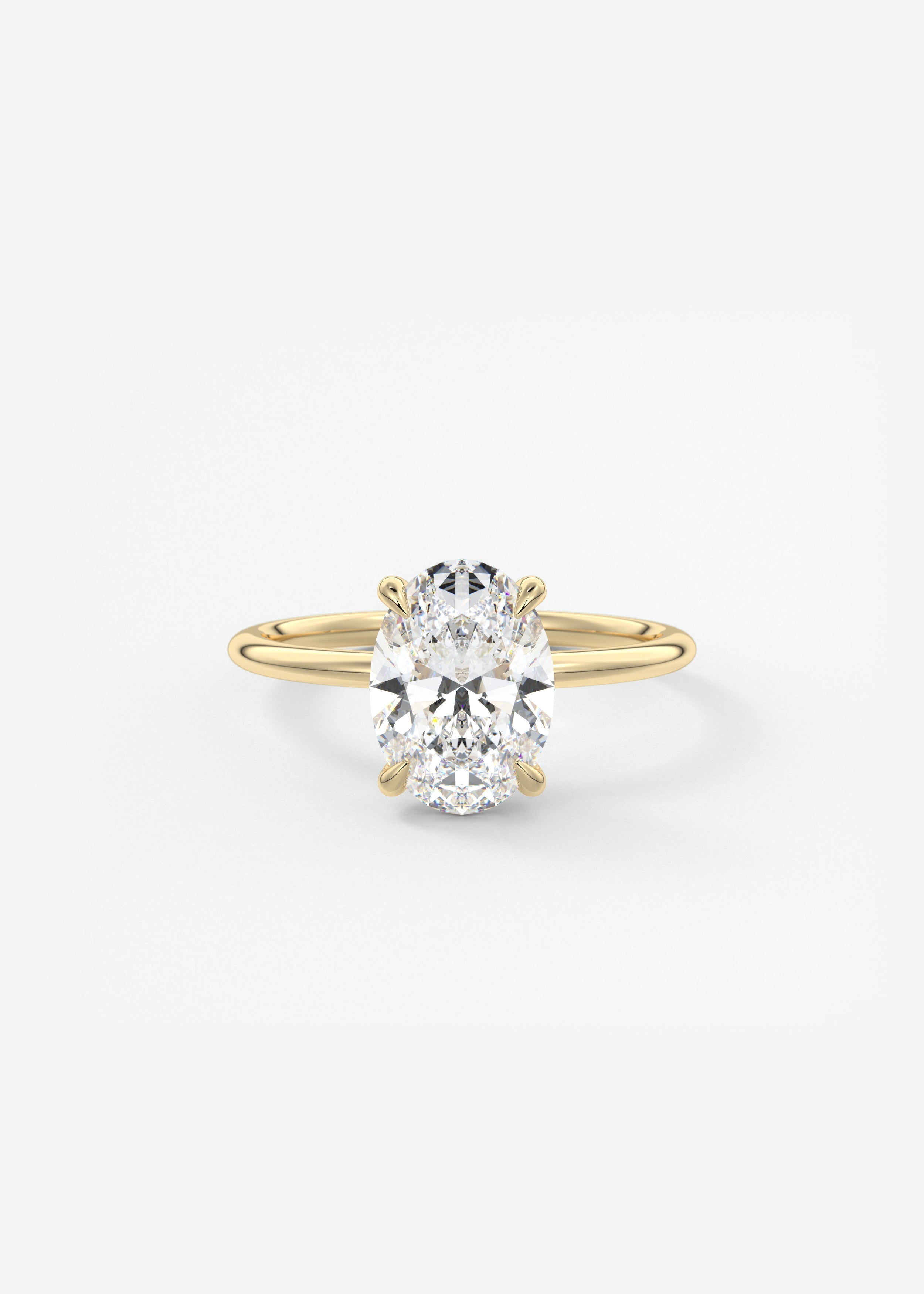 Oval Hidden Halo Lab Grown Diamond Engagement Ring