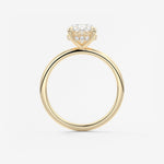 Oval Hidden Halo Lab Grown Diamond Engagement Ring