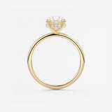 Oval Hidden Halo Lab Grown Diamond Engagement Ring