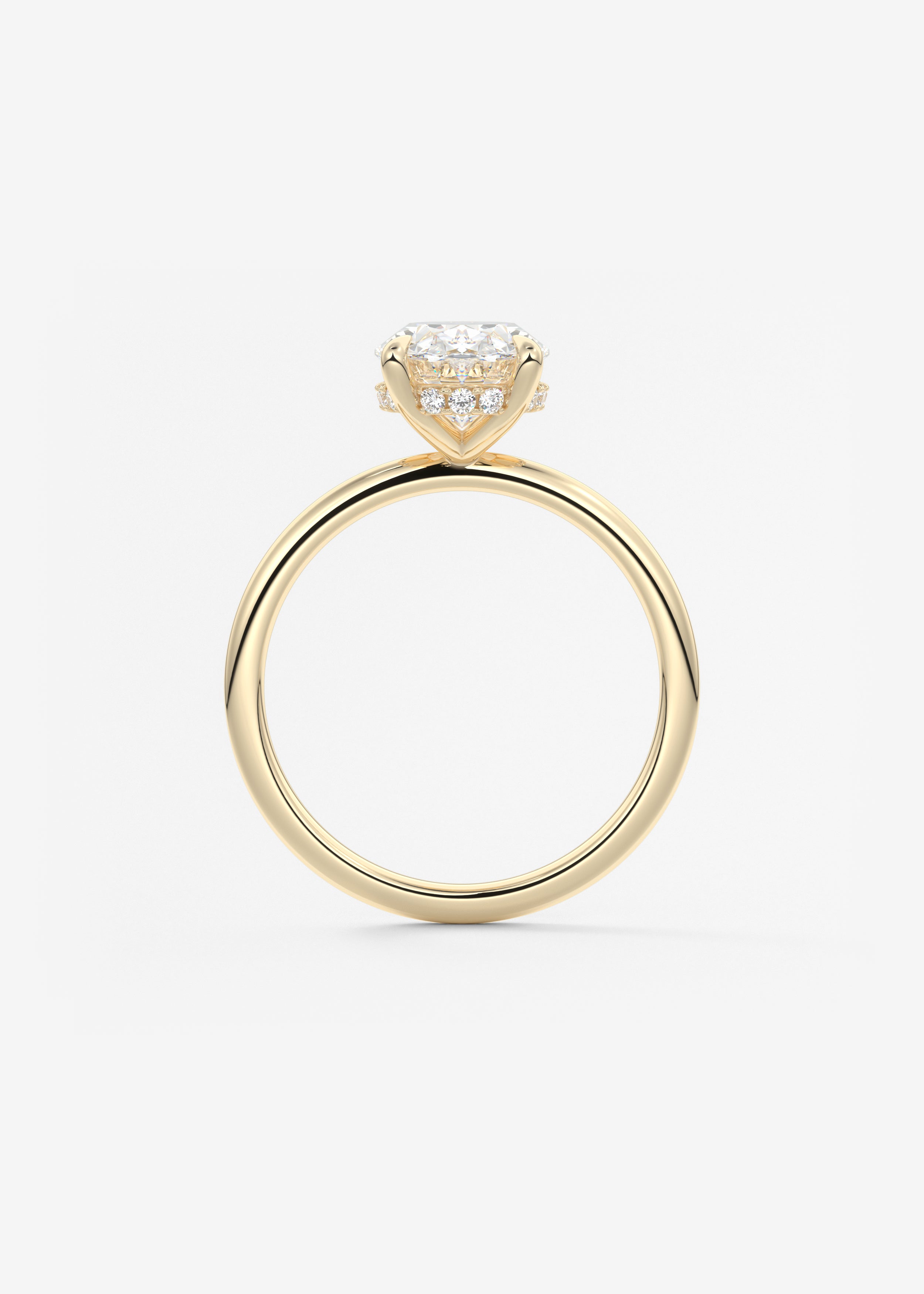 Oval Hidden Halo Lab Grown Diamond Engagement Ring