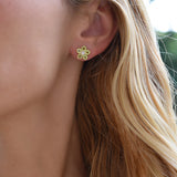 0.08 CT Round Peridot Lab Made Diamond- August Birthstone Studs 9