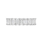 Stunning 3.8 TCW Emerald Moissanite Stones Full Eternity Wedding Bands 1