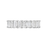 Stunning 3.8 TCW Emerald Moissanite Stones Full Eternity Wedding Bands 1
