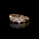 Round Cut Cubic Zirconia in 925 Sterling Silver Wedding Bands 7