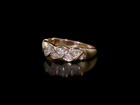 Round Cut Cubic Zirconia in 925 Sterling Silver Wedding Bands 7