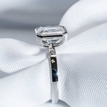 Classic 2.0 CT Emerald Moissanite Engagement Ring with Bezel Design 3