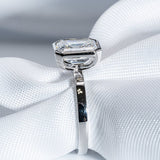 Classic 2.0 CT Emerald Moissanite Engagement Ring with Bezel Design 3