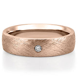 Classic Solitaire Wedding Band for Men's in Solid Gold 5