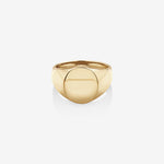 Oval Signet Men's Wedding Band in Solid Gold 1