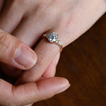 Stunning 1.0 - 2.0 CT Oval Moissanite Engagement Ring with Cluster Design 8
