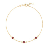0.75 TCW Round Garnet Lab Made Diamond-January Birthstone Bracelet 1