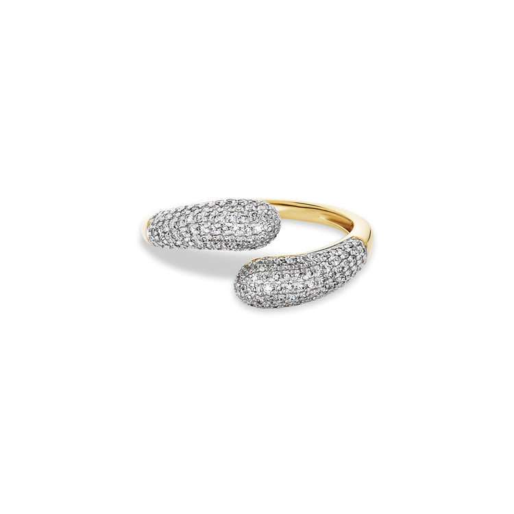 Stunning 0.52 TCW Round Moissanite Stones Open Band Wedding Band 2