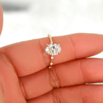 Stunning 1.69 CT Oval Moissanite Engagement Ring with Dainty Design 7