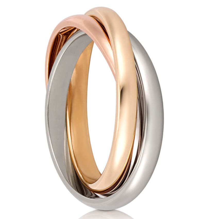 Stunning Triple Shank Metal Wedding Band 2