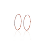 0.70 TCW Round Cut Moissanite Hoops Earrings in Gold 4