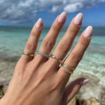 Stunning 0.50 CT Oval Moissanite Stones Half Eternity Wedding Band 6