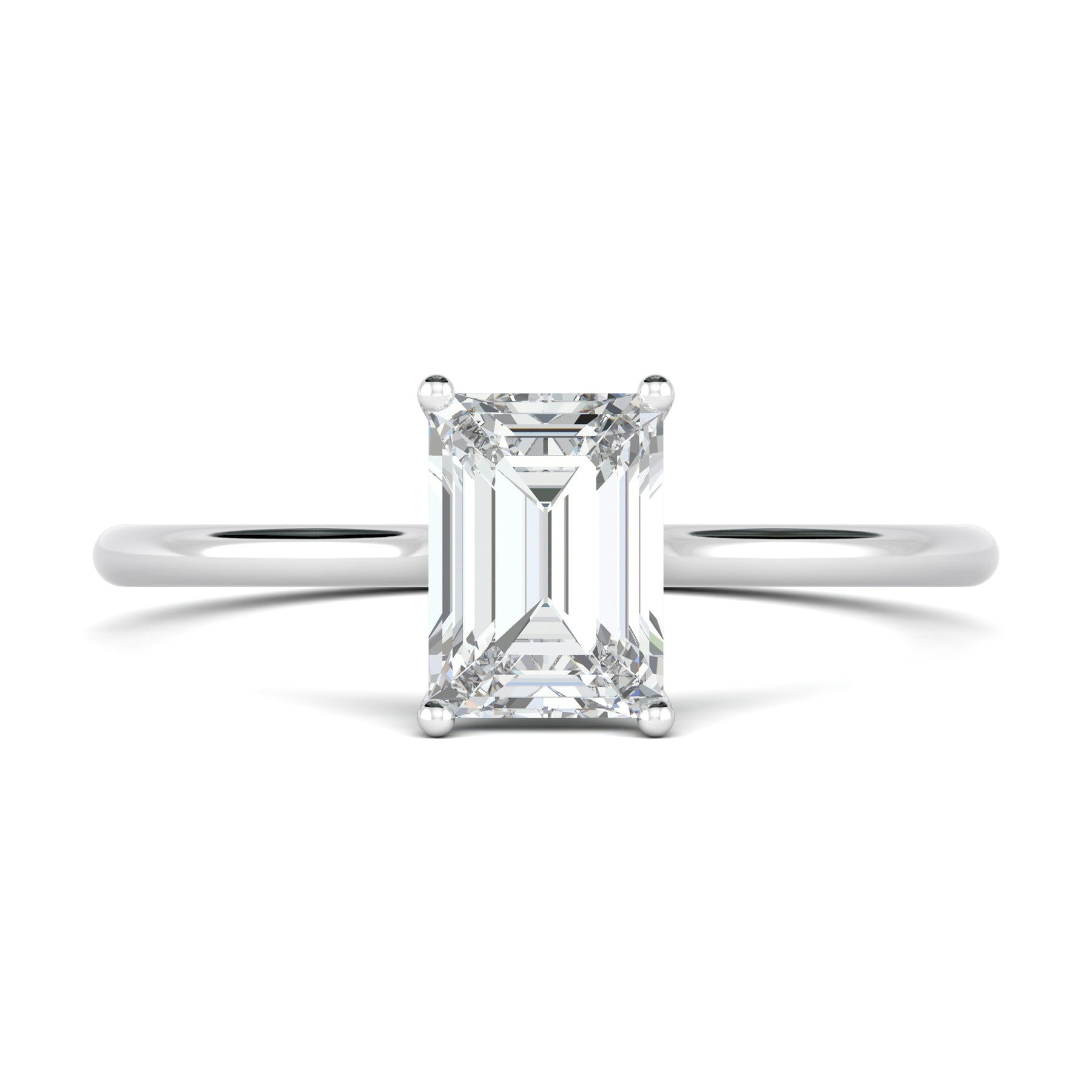 Stunning 0.5 CT Emerald Moissanite Engagement Ring With Solitaire Design 1