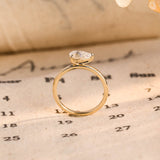 Stunning 0.8 CT Pear Moissanite Engagement Ring With East-West Solitaire Design 3