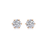 0.5 CT Round Solitaire CVD G/VVS Diamond Earrings 6