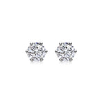 0.5 CT Round Solitaire CVD G/VVS Diamond Earrings 1