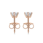 0.5 CT Round Solitaire CVD G/VVS Diamond Earrings 7