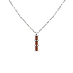 0.14 TCW Baguette Garnet Lab Made Diamond- January Birthstone Necklace 8