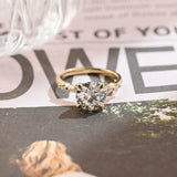 Stunning 2.0 CT Round Moissanite Engagement Ring with Pave Design 1