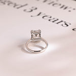 Stunning 1.0 - 2.0 CT Emerald Moissanite Engagement Ring With Cathedral Design 10