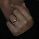 0.50 CT Round Cut Pave CVD E/VS1 Diamond Engagement Ring 4