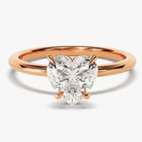 Stunning 1.5 CT Heart Moissanite Engagement Ring with Solitaire Design 5