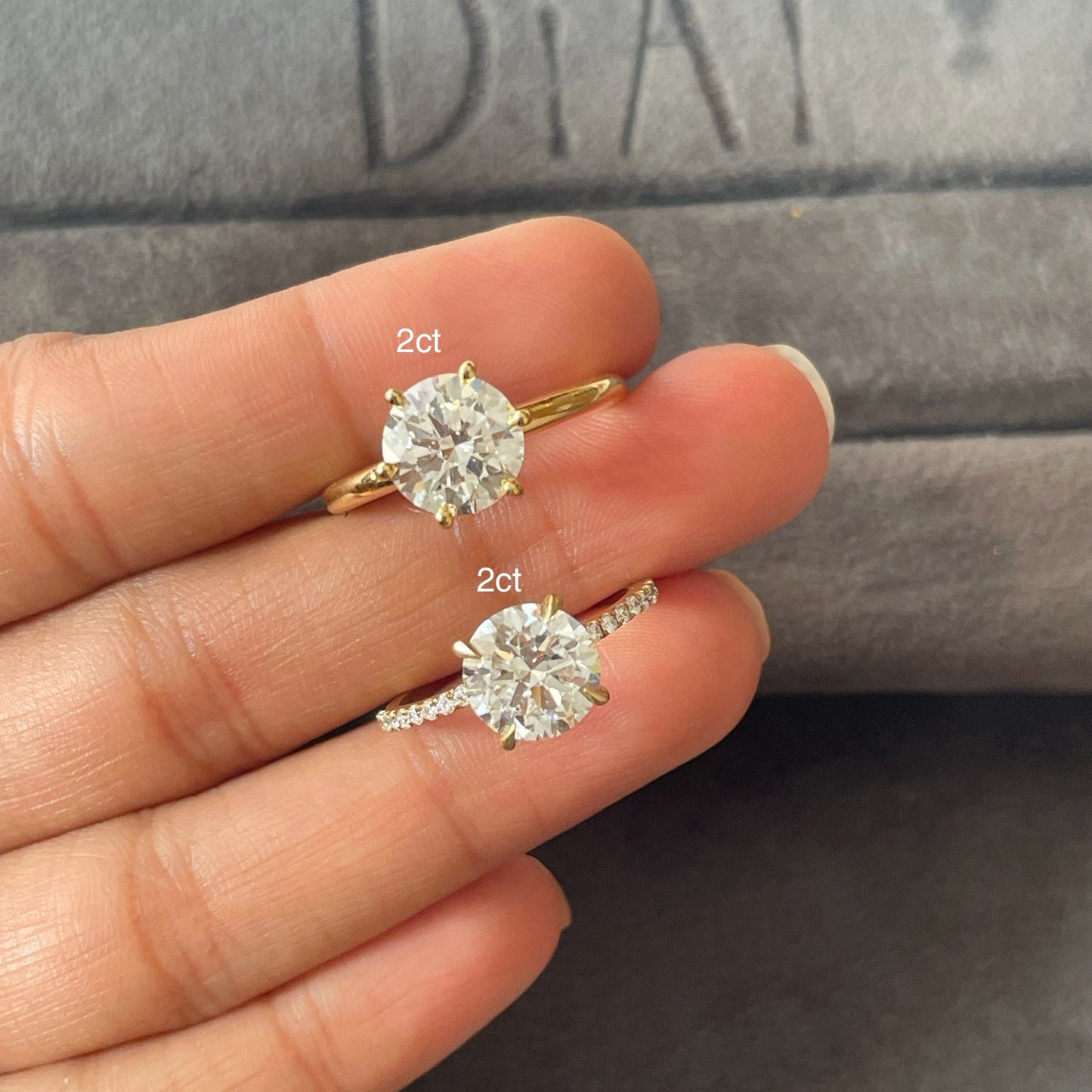 Stunning 1.0 CT Round Moissanite Engagement Ring with Solitaire Design 11
