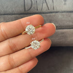 Stunning 1.0 CT Round Moissanite Engagement Ring with Solitaire Design 11