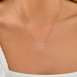 Round Cut Cubic Zirconia in 925 Sterling Silver Necklace 4