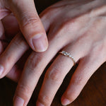 Stunning 0.2 TCW Round Moissanite Stones Half Eternity Wedding Bands 4