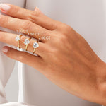 Stunning 2.0 CT Heart Moissanite Engagement Ring with Dainty Pave Design 6