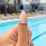 Stunning 1.5 CT Oval  Moissanite Engagement Ring with Pave Design 8